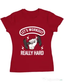 Tricou ADLER dama Let’s workout Rosu