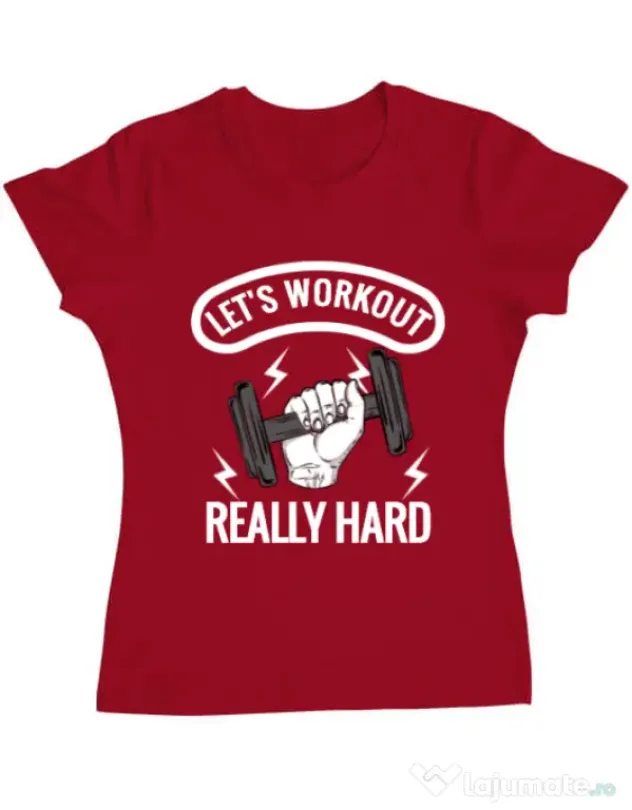 Tricou ADLER dama Let’s workout Rosu
