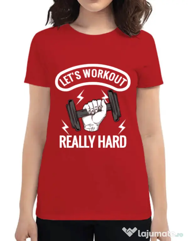 Tricou ADLER dama Let’s workout Rosu
