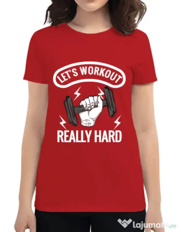 Tricou ADLER dama Let’s workout Rosu