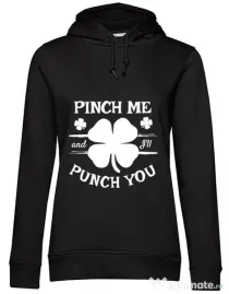 Hoodie dama cu gluga Pinch me Negru