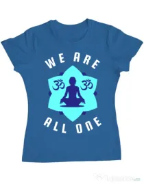Tricou ADLER dama We are all one Albastru azuriu