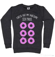 Bluza ADLER dama Awesome sixpack Negru melanj