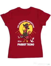 Tricou ADLER dama It’s a parrot thing Rosu