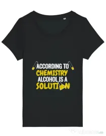 Tricou STANLEY STELLA dama Alcohol is a solution Negru