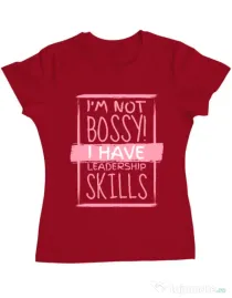 Tricou ADLER dama I’m not bossy Rosu