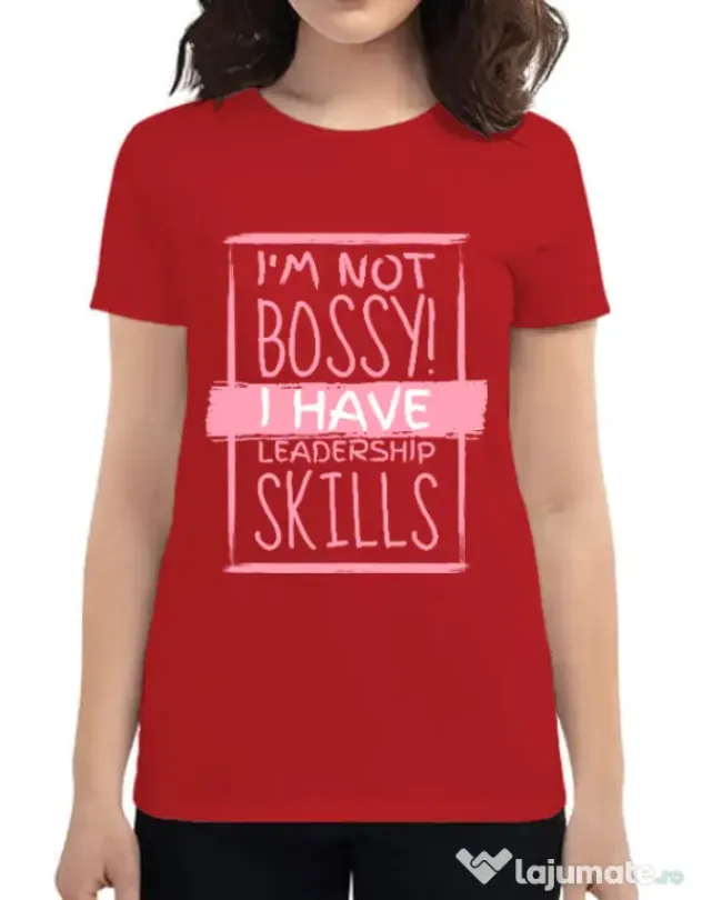 Tricou ADLER dama I’m not bossy Rosu