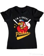 Tricou ADLER dama Great pitcher Negru