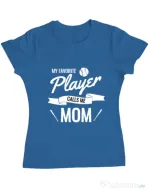 Tricou ADLER dama My favorite player Albastru azuriu