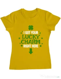 Tricou ADLER dama Lucky charm Galben
