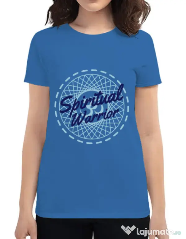 Tricou ADLER dama Spiritual warrior Albastru azuriu