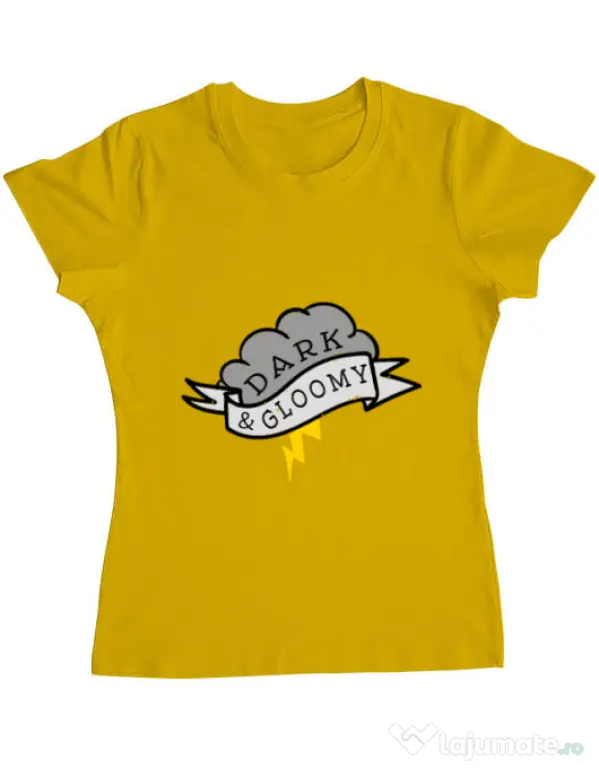 Tricou ADLER dama Dark and gloomy Galben