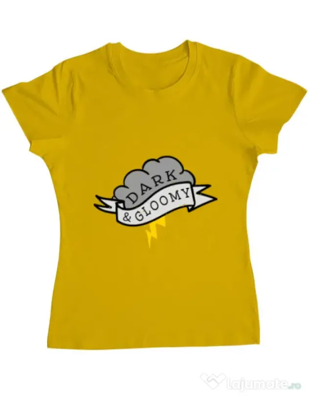 Tricou ADLER dama Dark and gloomy Galben