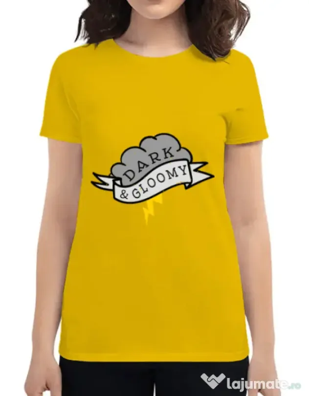 Tricou ADLER dama Dark and gloomy Galben