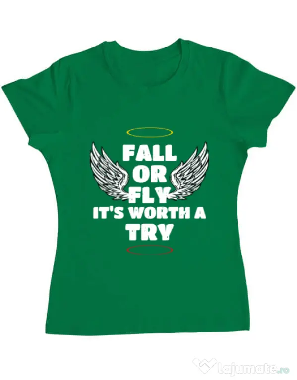 Tricou ADLER dama Fall or fly Verde mediu