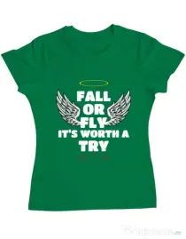 Tricou ADLER dama Fall or fly Verde mediu