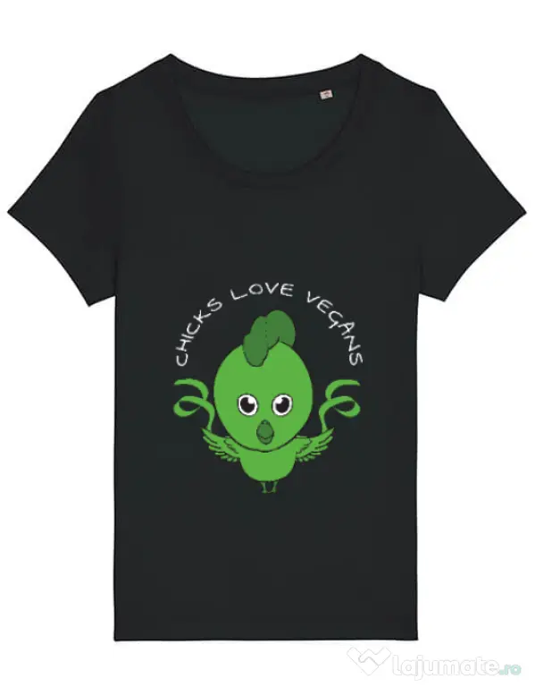 Tricou STANLEY STELLA dama Chicks love vegans Negru
