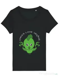 Tricou STANLEY STELLA dama Chicks love vegans Negru