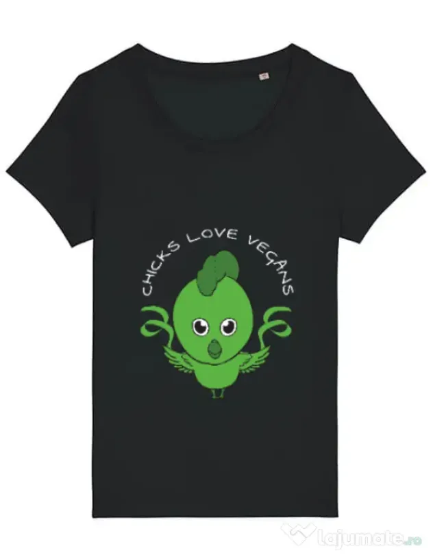 Tricou STANLEY STELLA dama Chicks love vegans Negru