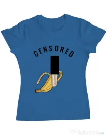 Tricou ADLER dama Censored Albastru azuriu