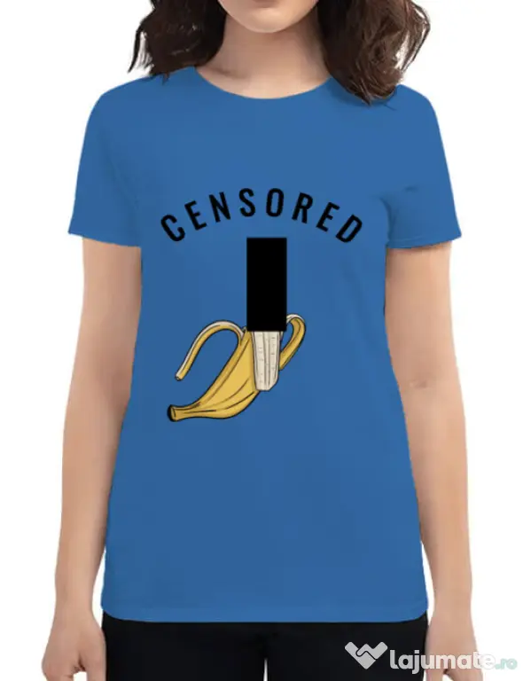 Tricou ADLER dama Censored Albastru azuriu