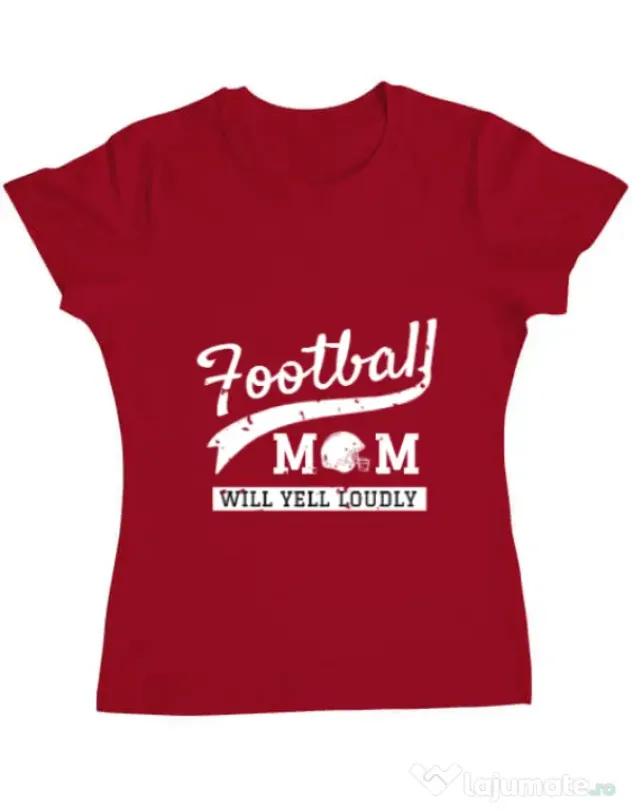 Tricou ADLER dama Football mom Rosu