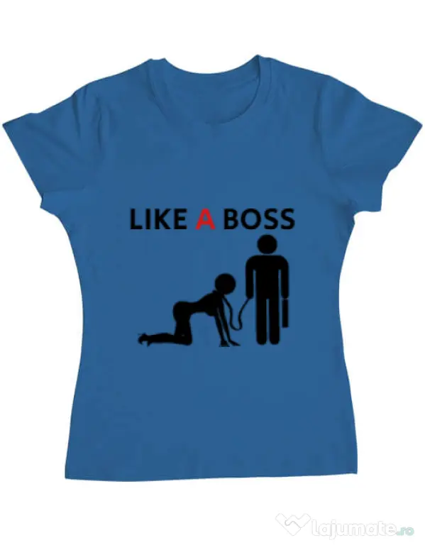 Tricou ADLER dama Like a boss Albastru azuriu