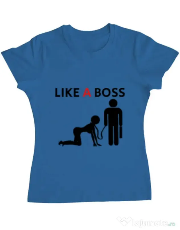 Tricou ADLER dama Like a boss Albastru azuriu
