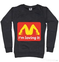 Bluza ADLER dama I'm loving it Negru melanj