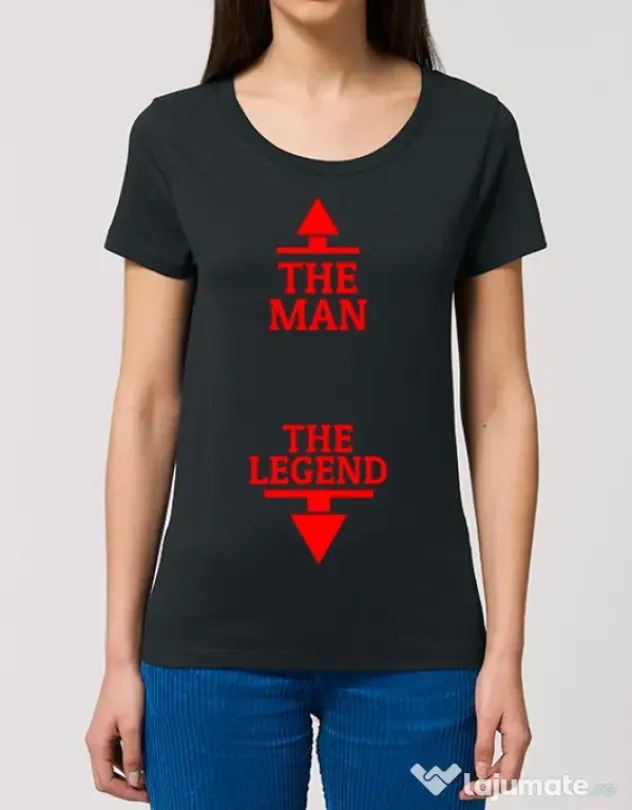 Tricou STANLEY STELLA dama The man the legend Negru