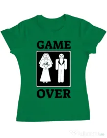 Tricou ADLER dama Game over Verde mediu