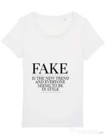 Tricou STANLEY STELLA dama Fake is the new trend Alb