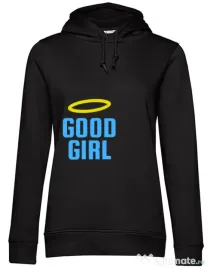 Hoodie dama cu gluga Good girl Negru