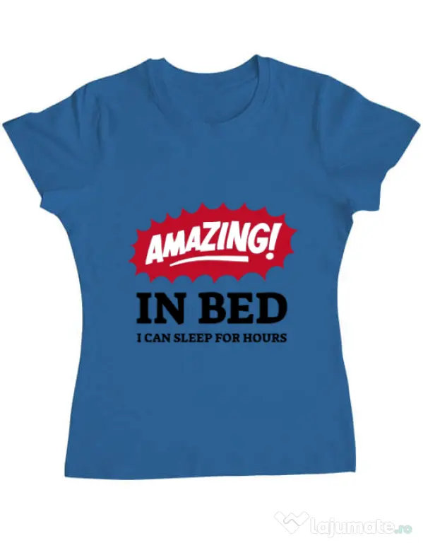 Tricou ADLER dama Amazing in bed Albastru azuriu