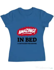 Tricou ADLER dama Amazing in bed Albastru azuriu