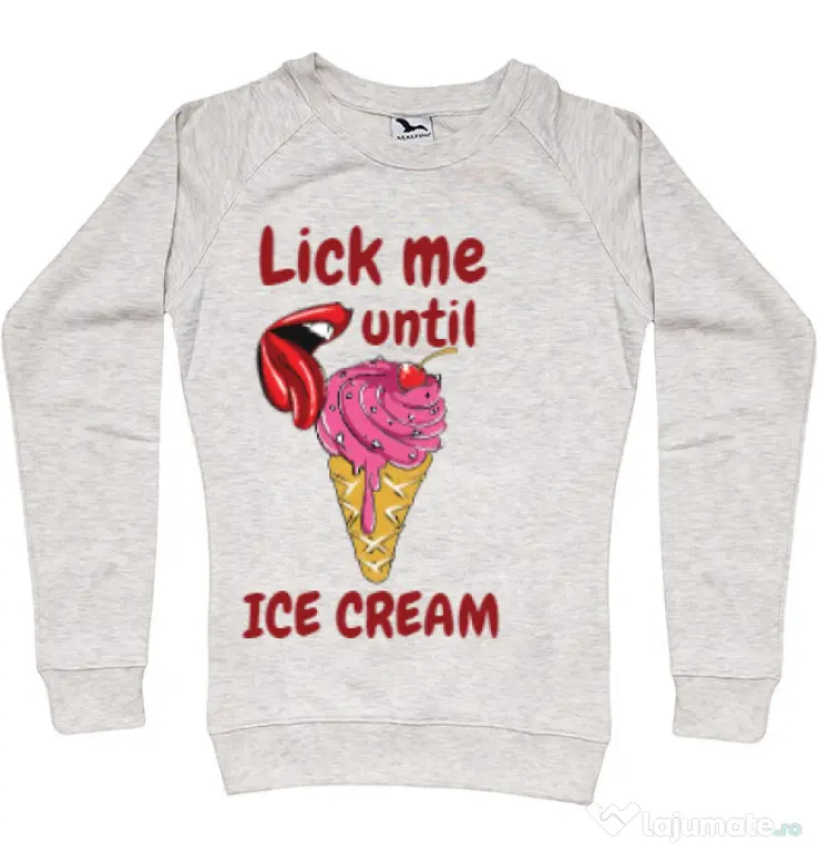 Bluza ADLER dama Lick me until ice cream Migdala melanj