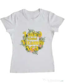 Tricou ADLER dama I need some vitamin sea Alb