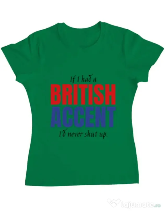 Tricou ADLER dama British accent Verde mediu