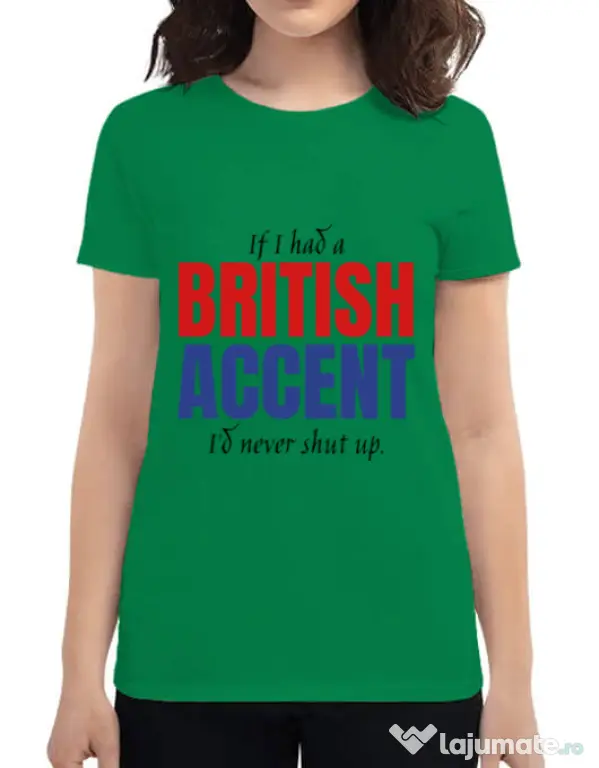 Tricou ADLER dama British accent Verde mediu