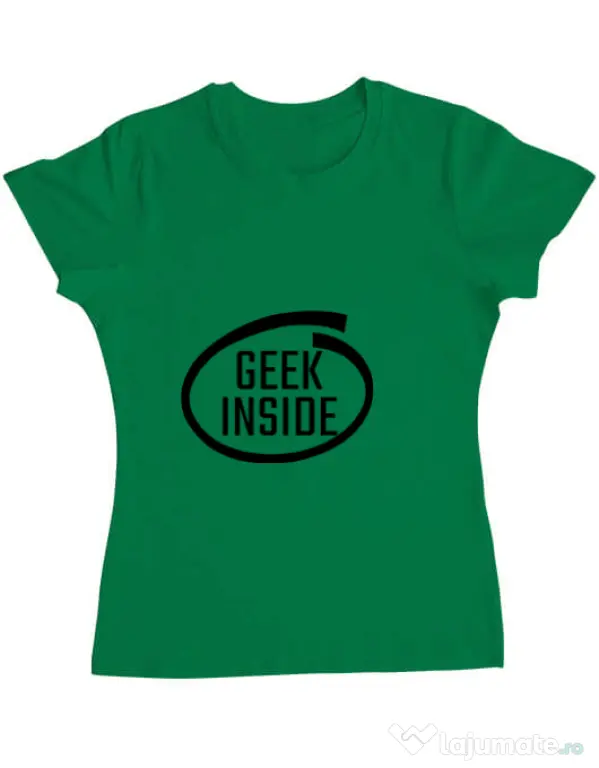 Tricou ADLER dama Geek inside Verde mediu