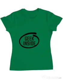 Tricou ADLER dama Geek inside Verde mediu