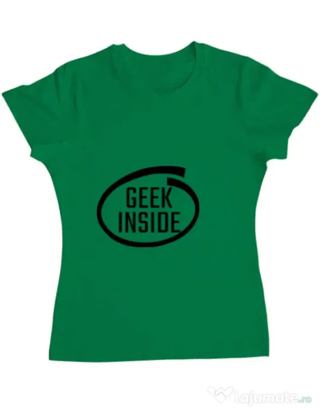 Tricou ADLER dama Geek inside Verde mediu