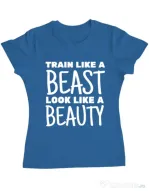 Tricou ADLER dama Train like a beast Albastru azuriu