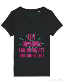 Tricou STANLEY STELLA dama Eat diamonds Negru