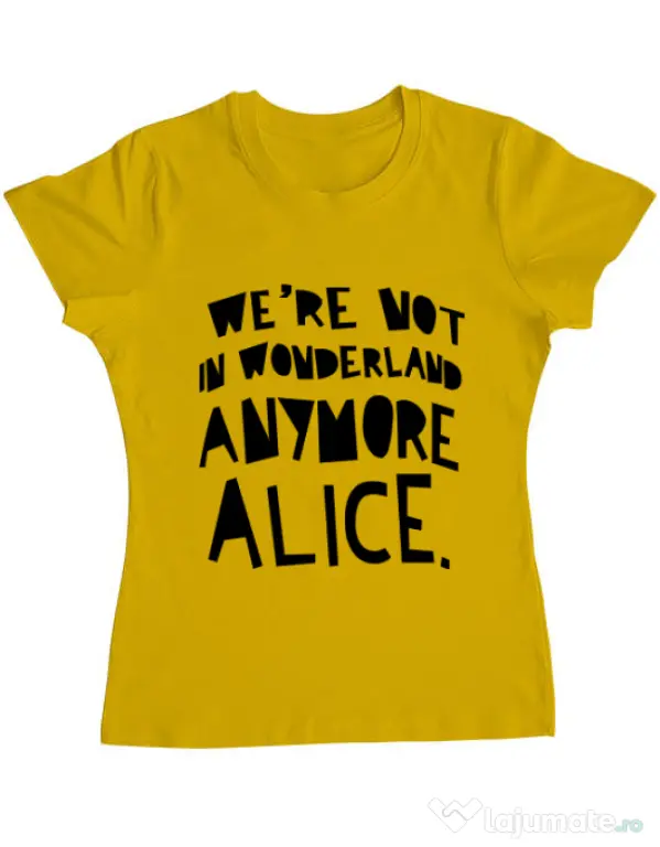 Tricou ADLER dama Not in wonderland Galben