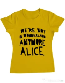 Tricou ADLER dama Not in wonderland Galben