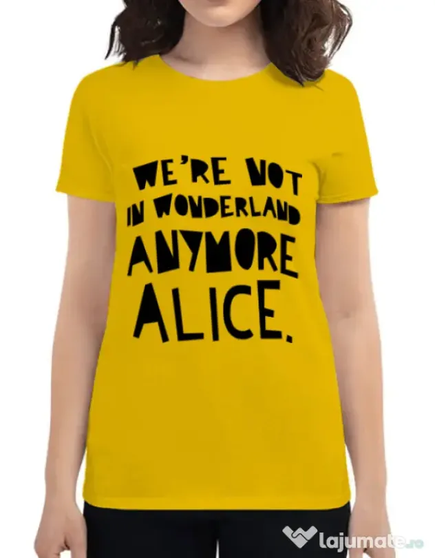 Tricou ADLER dama Not in wonderland Galben