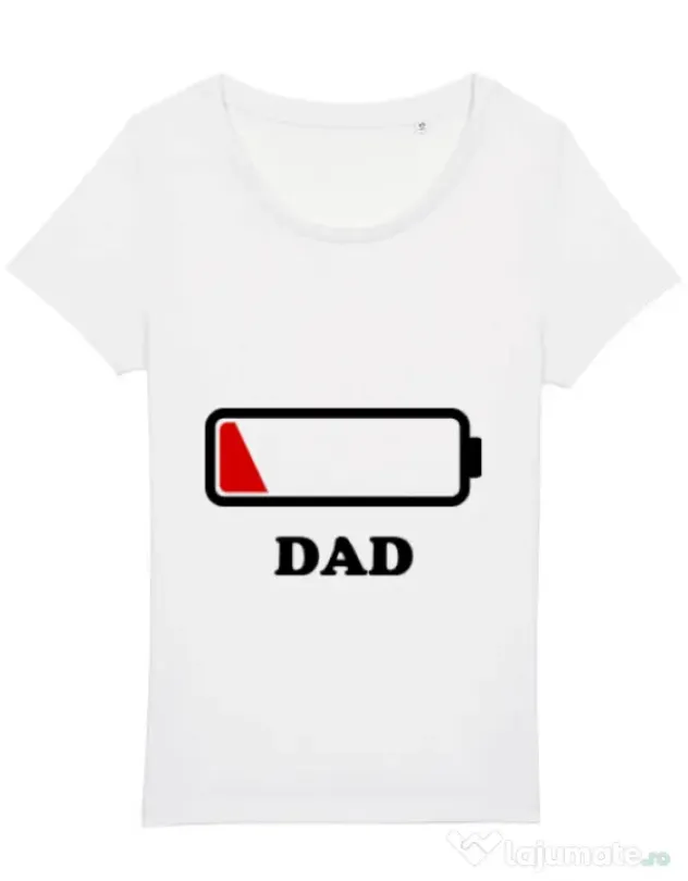 Tricou STANLEY STELLA dama Dad battery Alb