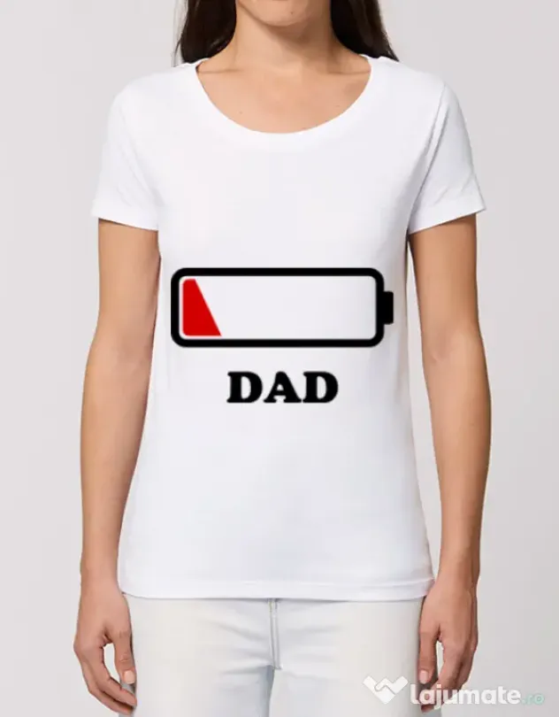 Tricou STANLEY STELLA dama Dad battery Alb