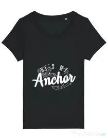 Tricou STANLEY STELLA dama He s my anchor Negru